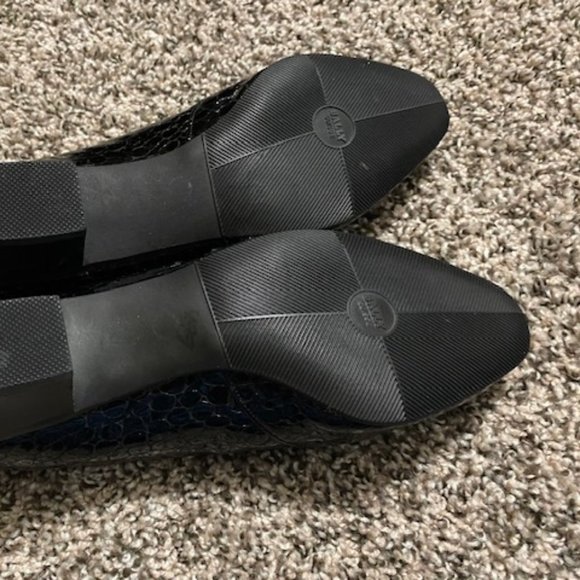 New BALLY * Vasano BLACK CROC Patent LEATHER Block Heel LOAFERS PUMPS * 7.5 / 8 - Picture 9 of 10
